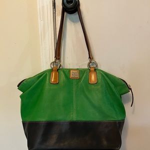 Dooney & Bourke Black Green Tote